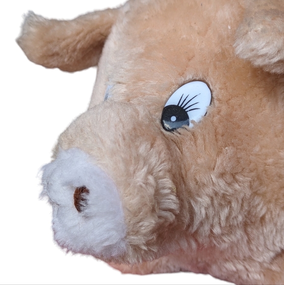Mary Meyer Vintage Plush Pig Piggy Bank With Stopper Stuffed Animal - Picture 8 of 13